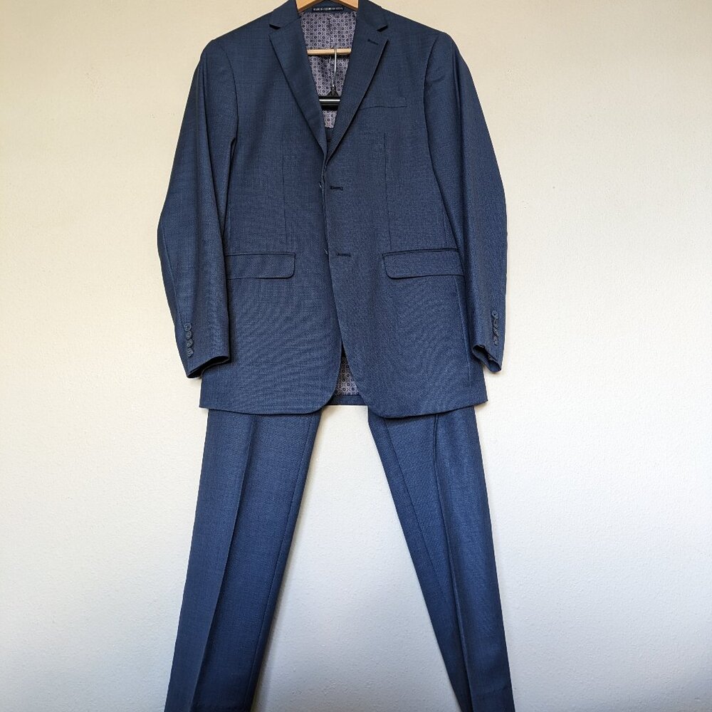 Penguin Wool Blend 2-piece Suit Blue